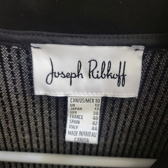 Joseph Ribkoff Black/Off-White Floral Jacquard Jacket Size 10 - Picture 8 of 10